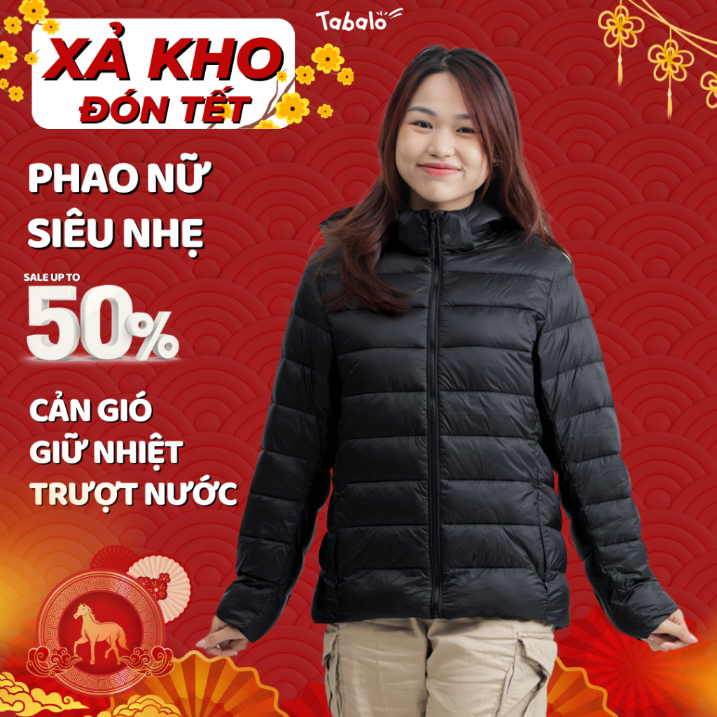 Áo Phao Nữ Siêu Nhẹ Tabalo Light Down Jacket - Bông Trần Giữ Ấm Chống Thấm Siêu Nhẹ