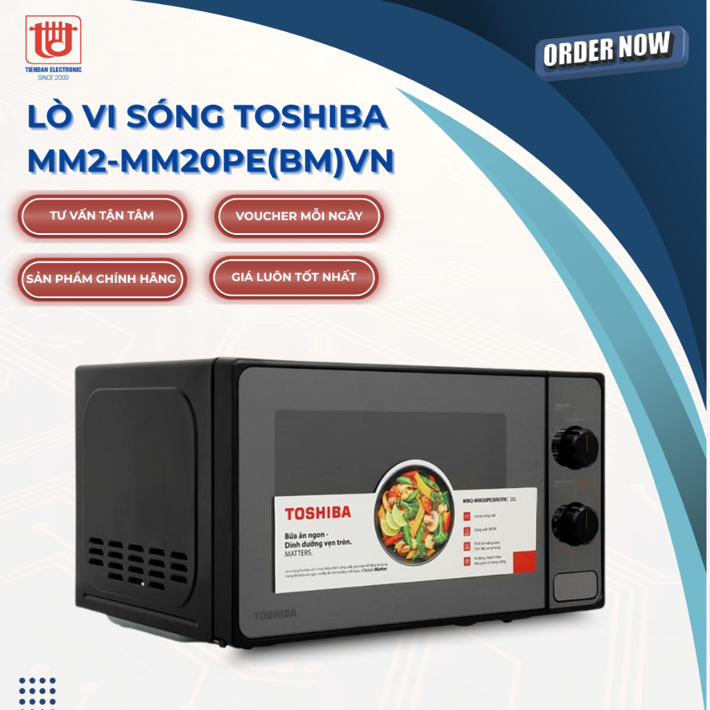 Toshiba Lò Vi Sóng MM2-MM20PE(BM)VN - Dung tích 20L