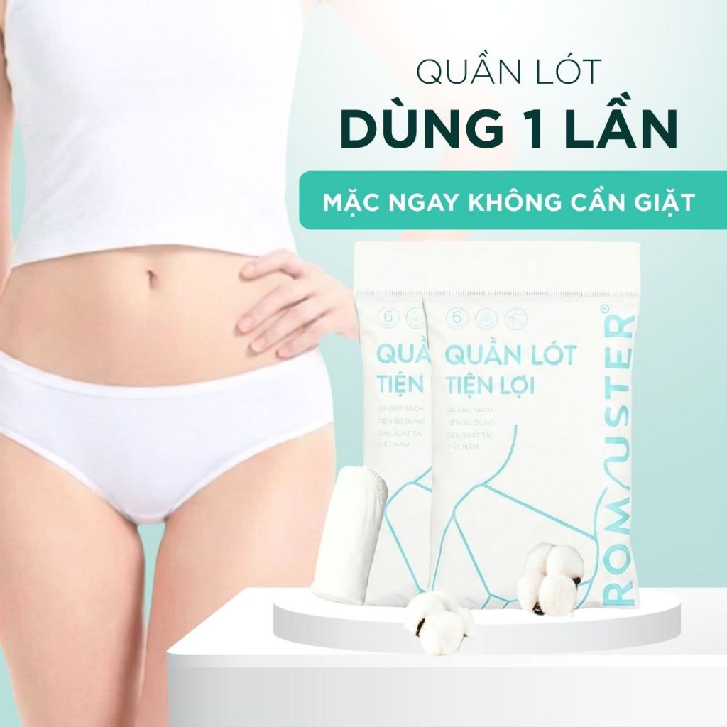 COMBO Quần lót dùng 1 lần, chất cotton kháng khuẩn, tiện lợi sạch sẽ dùng được ngay BOMSISTER Q221