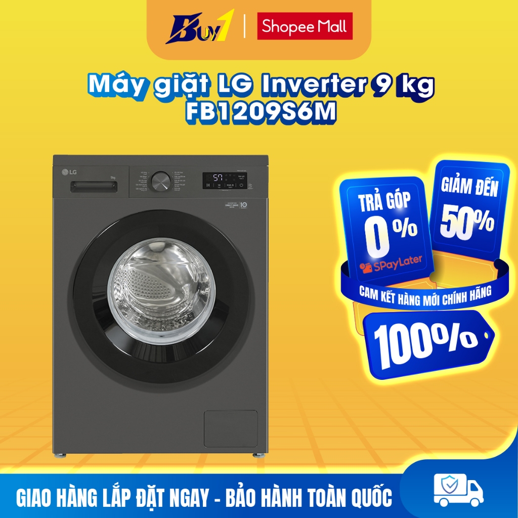 FB1209S6M - Máy giặt LG Inverter 9 kg FB1209S6M - Hàng chính hãng