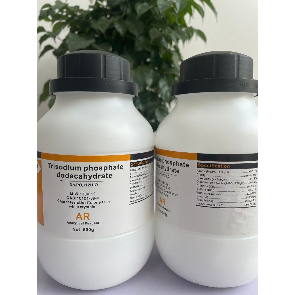 Trisodium Phosphate Dodecahydrate AR – Na3PO4·12H2O – Chai 500g – Hóa Chất Phân Tích Phòng Thí Nghiệ