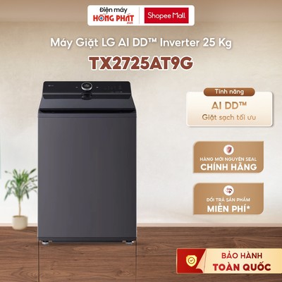 Máy giặt lồng đứng LG AI DD™ Inverter 25kg TX2725AT9G [GIAO TOÀN QUỐC]