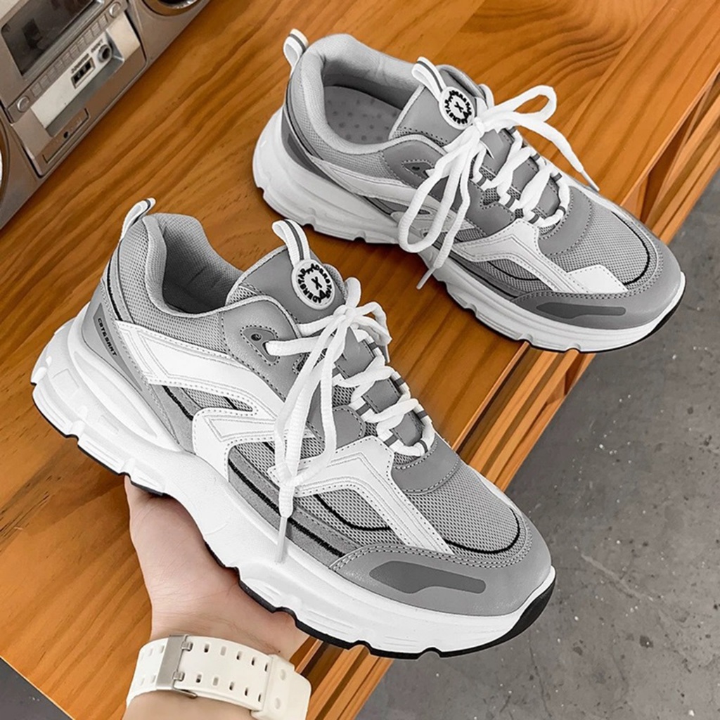 Giày sneaker nam LAKINTA giày thể thao nam chất liệu vải khoáng khí LKT02