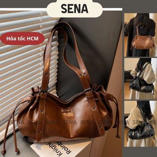 Túi xách nữ đeo vai to SENA, Túi 2 quai đẹp đi làm đi chơi cá tính da PU cao cấp TX68