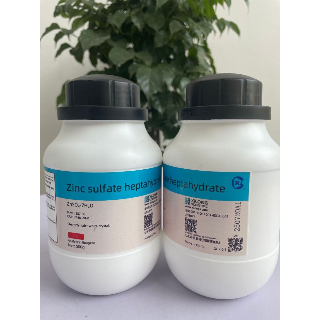Zinc Sulfate Heptahydrate AR – ZnSO4·7H2O – Chai 500g – Hóa Chất Phân Tích Phòng Thí Nghiệm