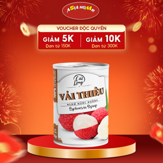 Vải Thiều Ngâm Nước Đường Cát Long Đóng Lon 565g – ASIA HOME Chính Hãng