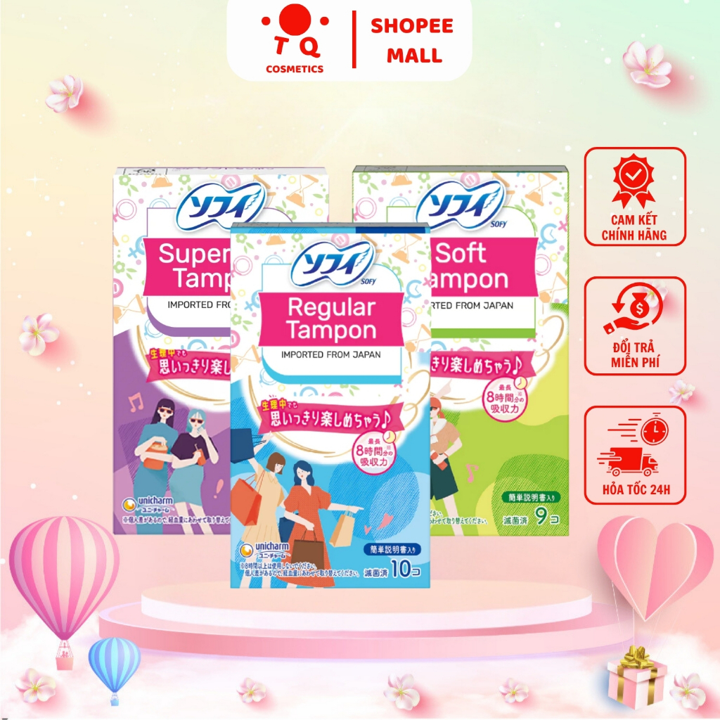 Băng vệ sinh siêu thấm Sofy Soft Tampon Super/ Regular Tampon/ Superplus Tampon (Hàng nhập khẩu)