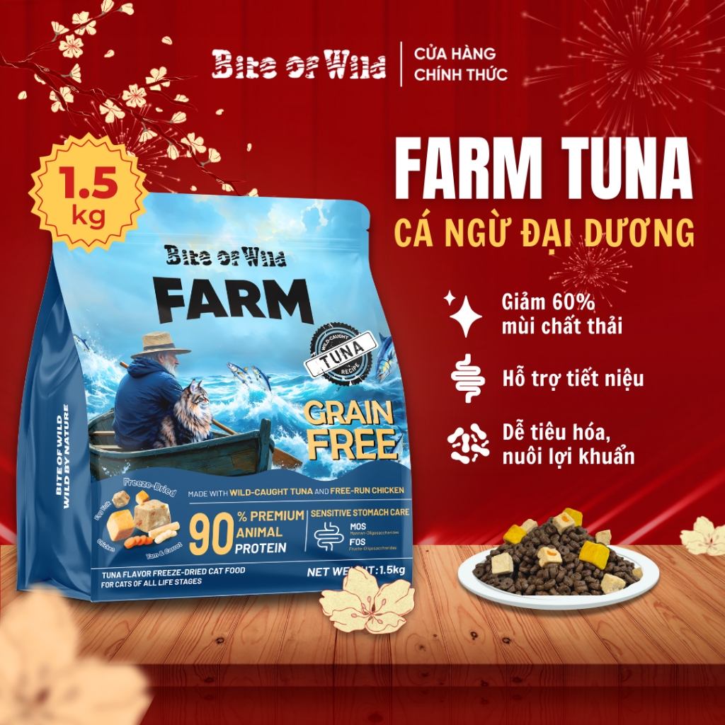 Hạt Cho Mèo Bite Of Wild Farm Cá Ngừ