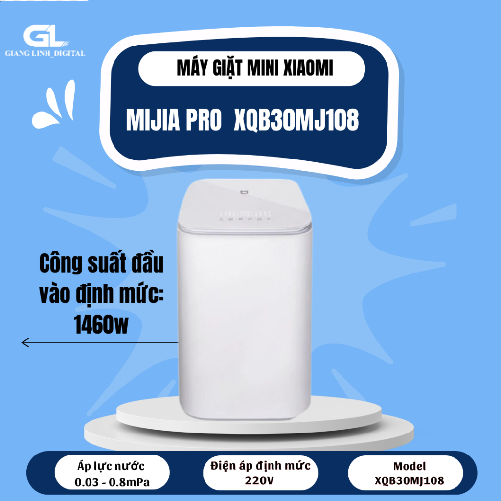 Máy giặt mini Xiaomi Mijia Pro XQB30MJ108 3kg – Giặt nhiệt nước nóng, diệt khuẩn