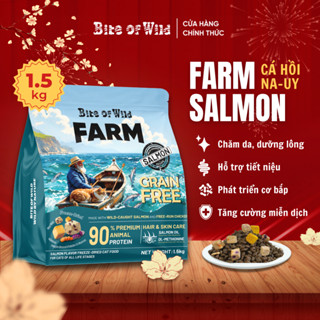 Hạt Cho Mèo Bite Of Wild Farm Cá Hồi, Gói 1.5KG, 90% Thịt Cá Hồi Na Uy, Gà Nuôi Thả, 6 Loại Chất Xơ