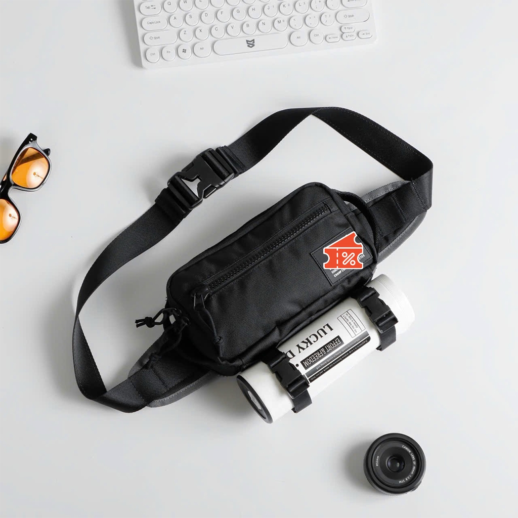 Túi Đeo Chéo Thời Trang Utility Speed Hip Pack 2 Litre Black Crossbody Pouch Waist Sling Bag DR6127