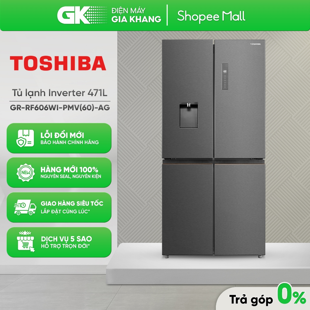 Tủ Lạnh TOSHIBA Inverter 471L Multi Door GR-RF606WI-PMV(60)-AG [Freeship HCM]