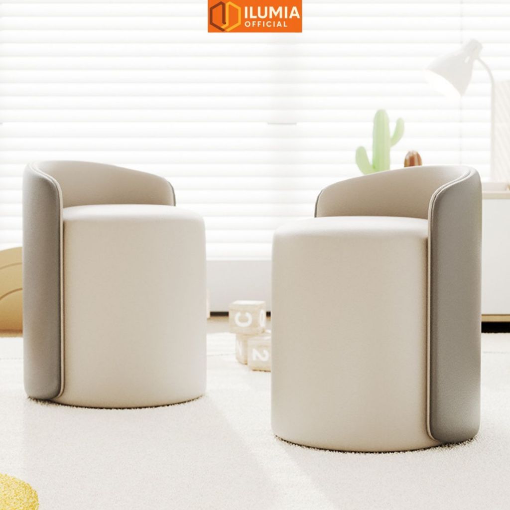 Ghế đôn bọc da cao cấp simili thương hiệu ILUMIA