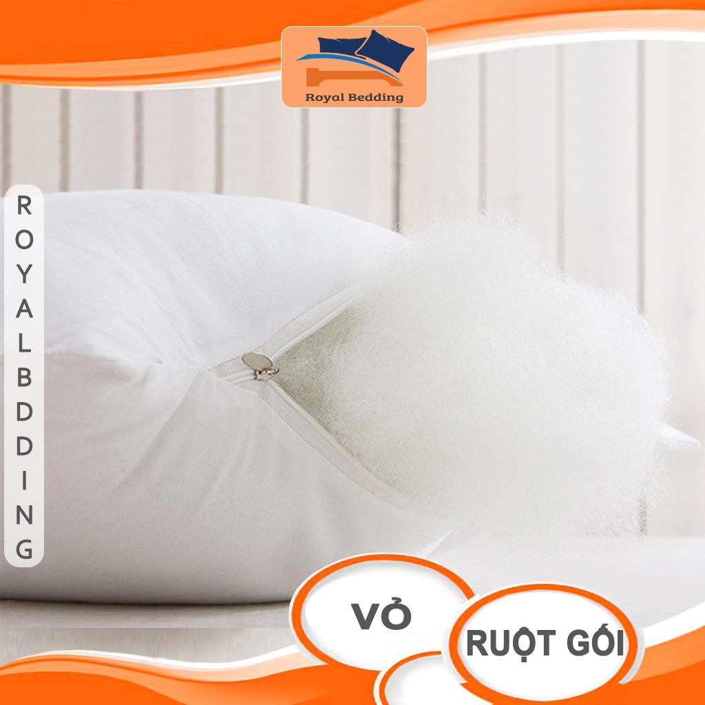 Vỏ Ruột Gối Vuông Trắng 40x40 45x45 50x50 Vỏ Nhồi Bông Gòn Có Khóa Kéo Thay Thế Vỏ Cũ Bị Mốc