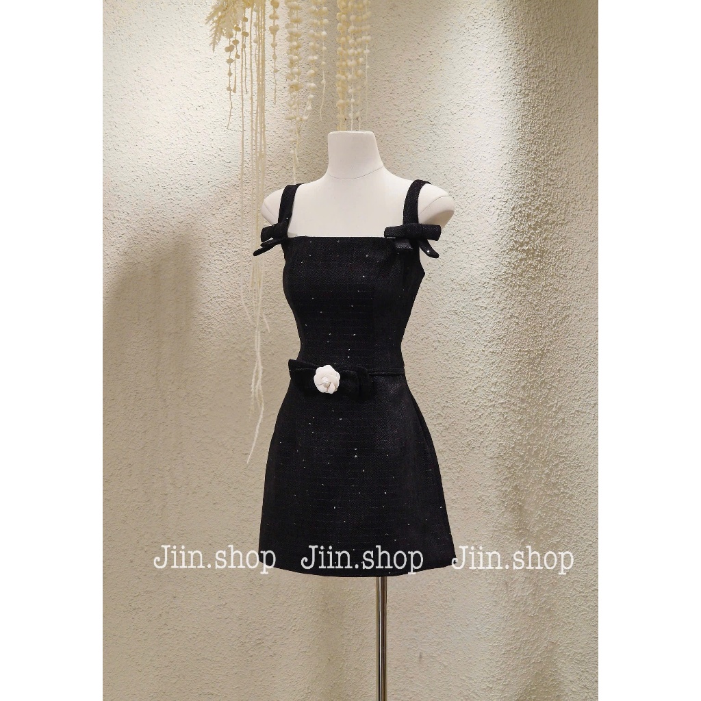 Váy đầm dạ tweed bling bling 2 dây quây cúp ngực basic sang chảnh tiểu dự tiệc cưới, đi bar đi quẩy 