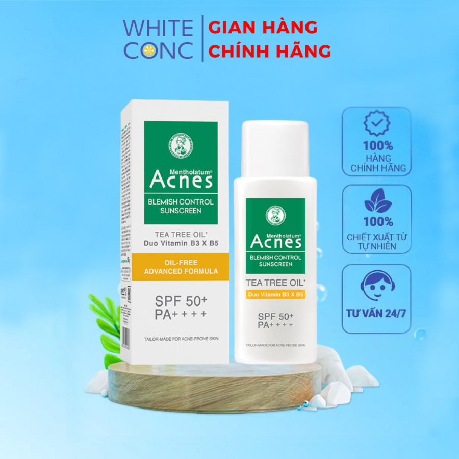 Sữa chống nắng cho da dầu mụn Acnes Blemish Control Sunscreen White Conc 50g