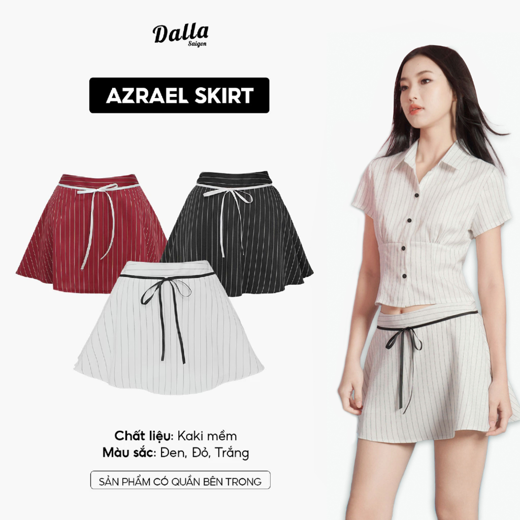 DALLA Chân váy xòe cột nơ (CV18) Azrael Skirt