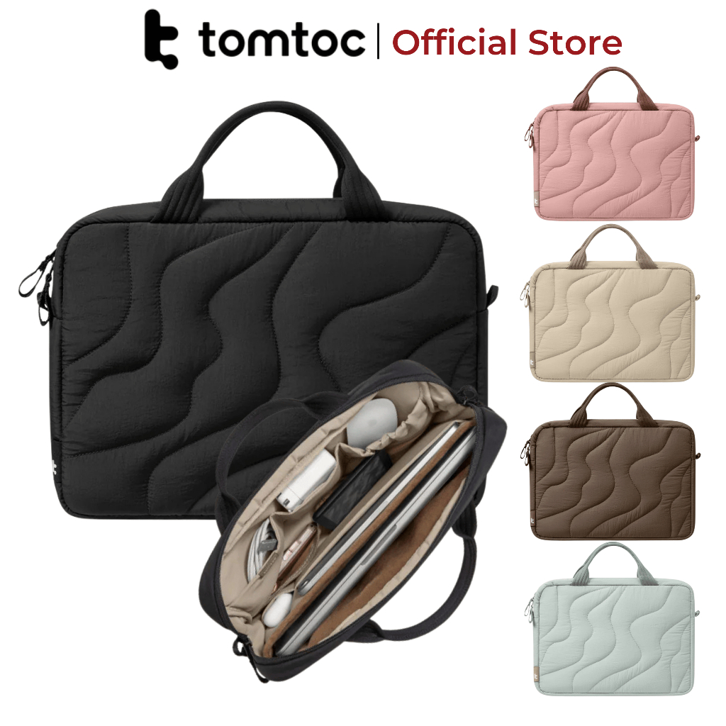 Túi xách chống sốc cho Macbook/Laptop Tomtoc-A28 Puffy chính hãng size 13/14/15/16" bảo vệ toàn diện