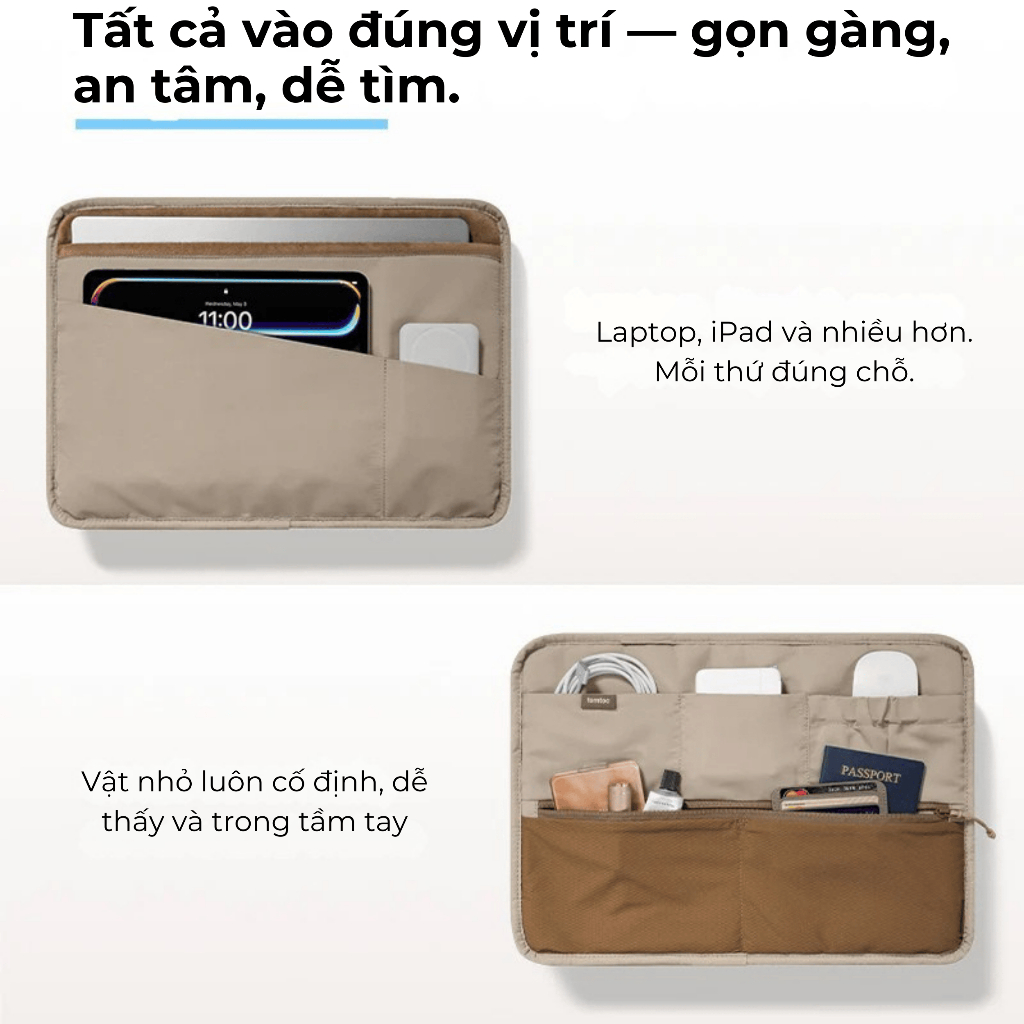 Túi xách chống sốc cho Macbook/Laptop Tomtoc-A28 Puffy chính hãng size 13/14/15/16" bảo vệ toàn diện | BigBuy360 - bigbuy360.vn