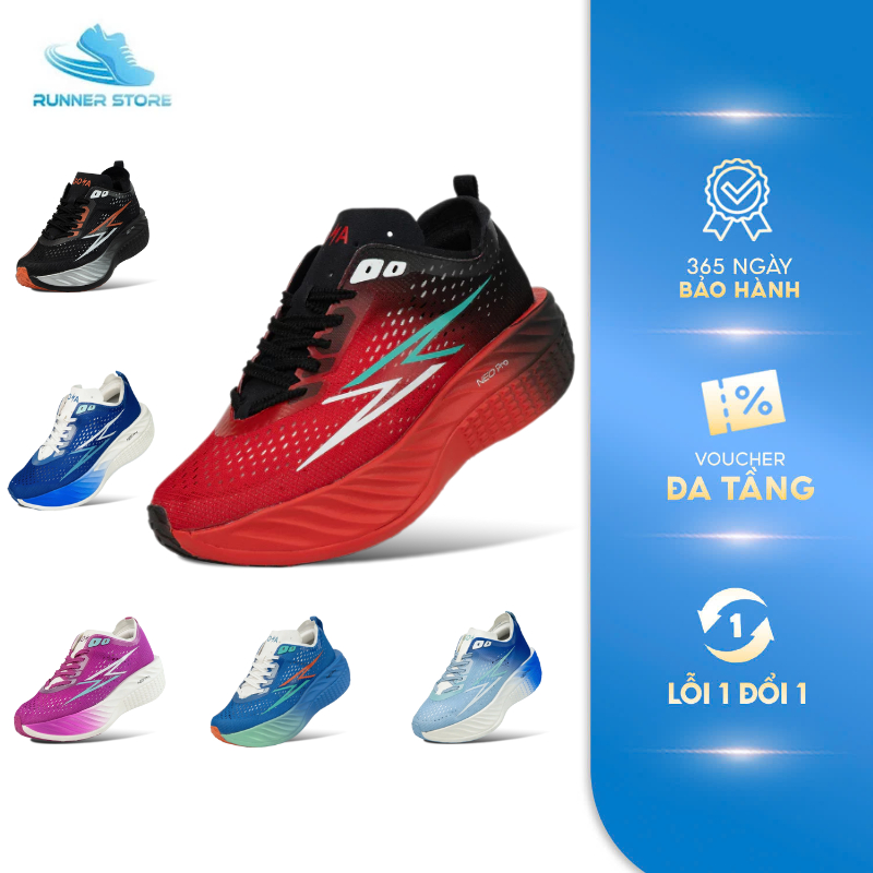 Giày thể thao chạy bộ đế Full Carbon nam nữ Goya Neo PRO năm 2026 full màu - Bức tốc mạnh mẽ, siêu n