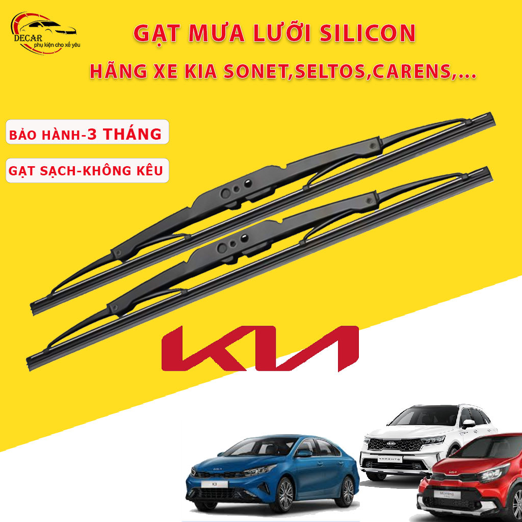Gạt mưa ô tô Kia Morning , K3 , Cerato, Sedona, Forte, Sorento, Rio, Carens , gạt mưa oto xe hơi khung sắt