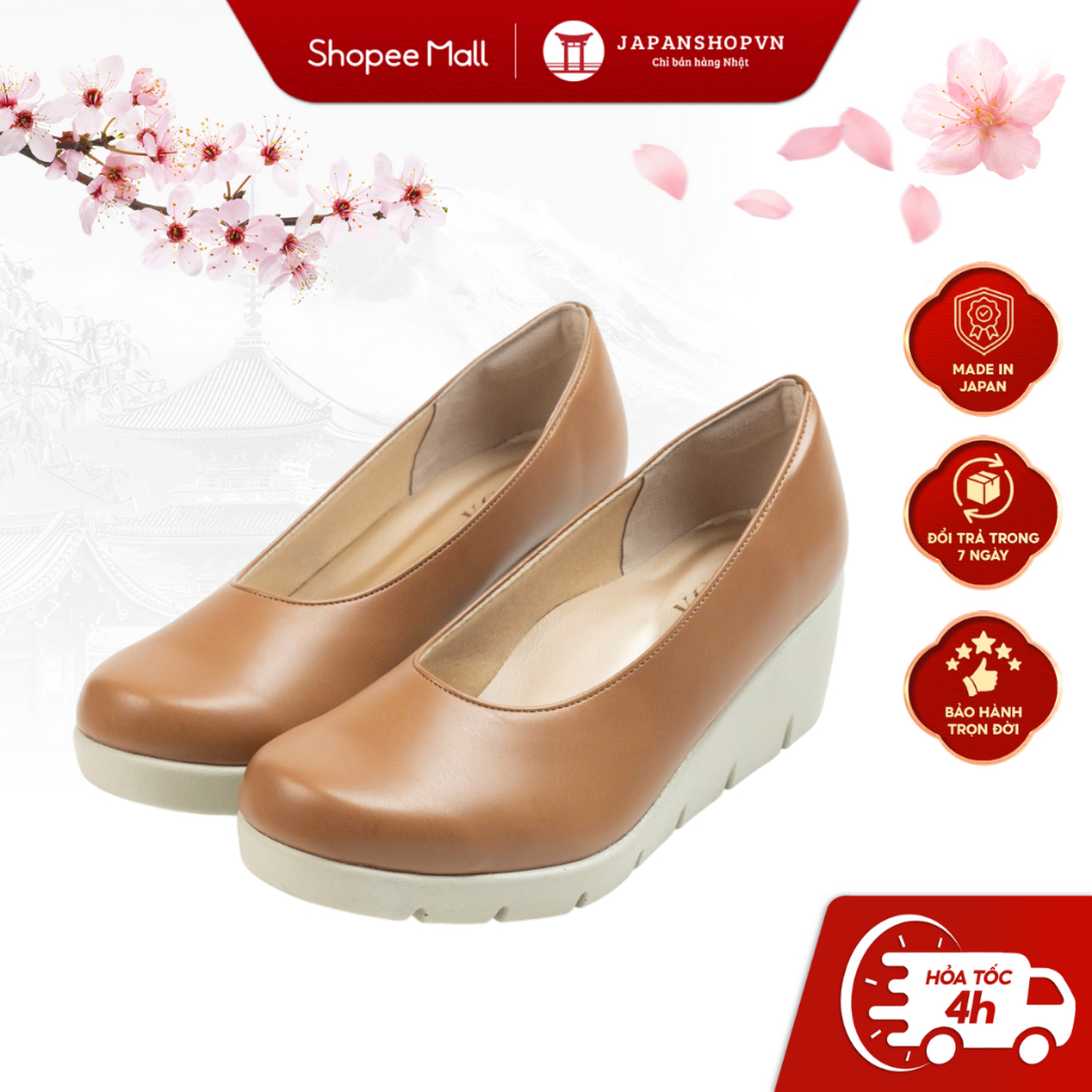 Giày Búp Bê Nữ Đế Xuồng KOSU K-21600 Dáng Sang Mang Nhẹ Cao 5,5cm, chống nước trơn trượt Nhật Bản