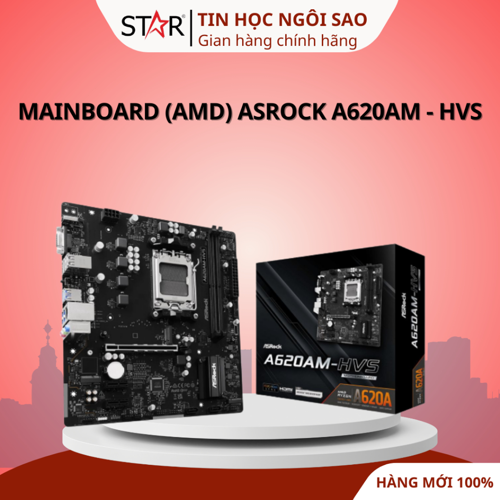 Mainboard (Amd) ASRock A620AM - HVS - Bảo hành 36 tháng