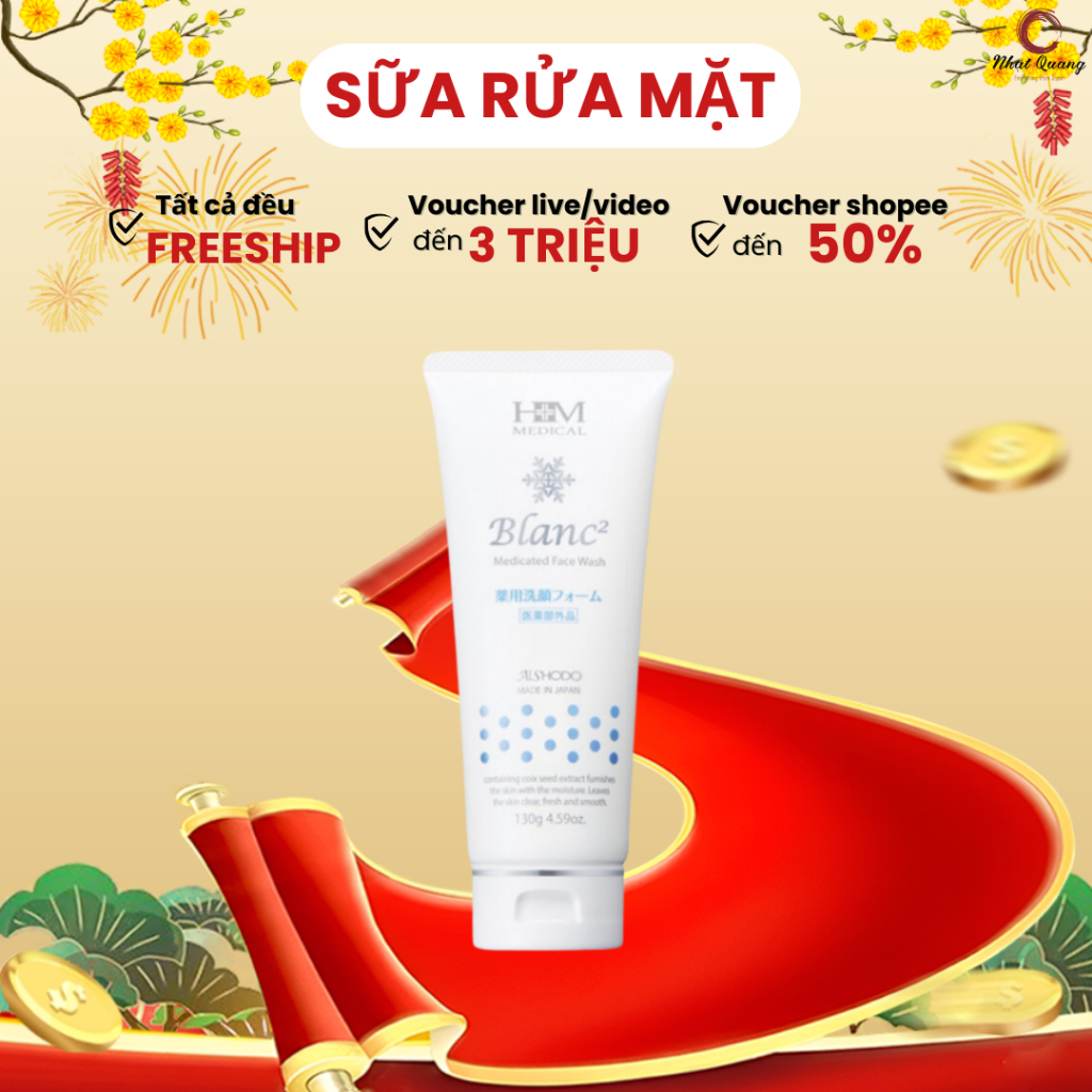 Sữa rửa mặt trắng da Blanc² Aishodo 130g