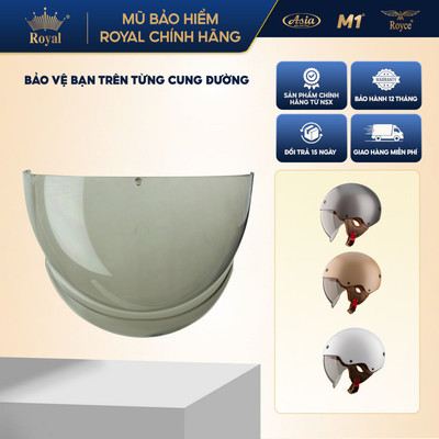 Kính màu trà thay cho mũ bảo hiểm nửa đầu 1/2 Royal kính âm M239 chính hãng