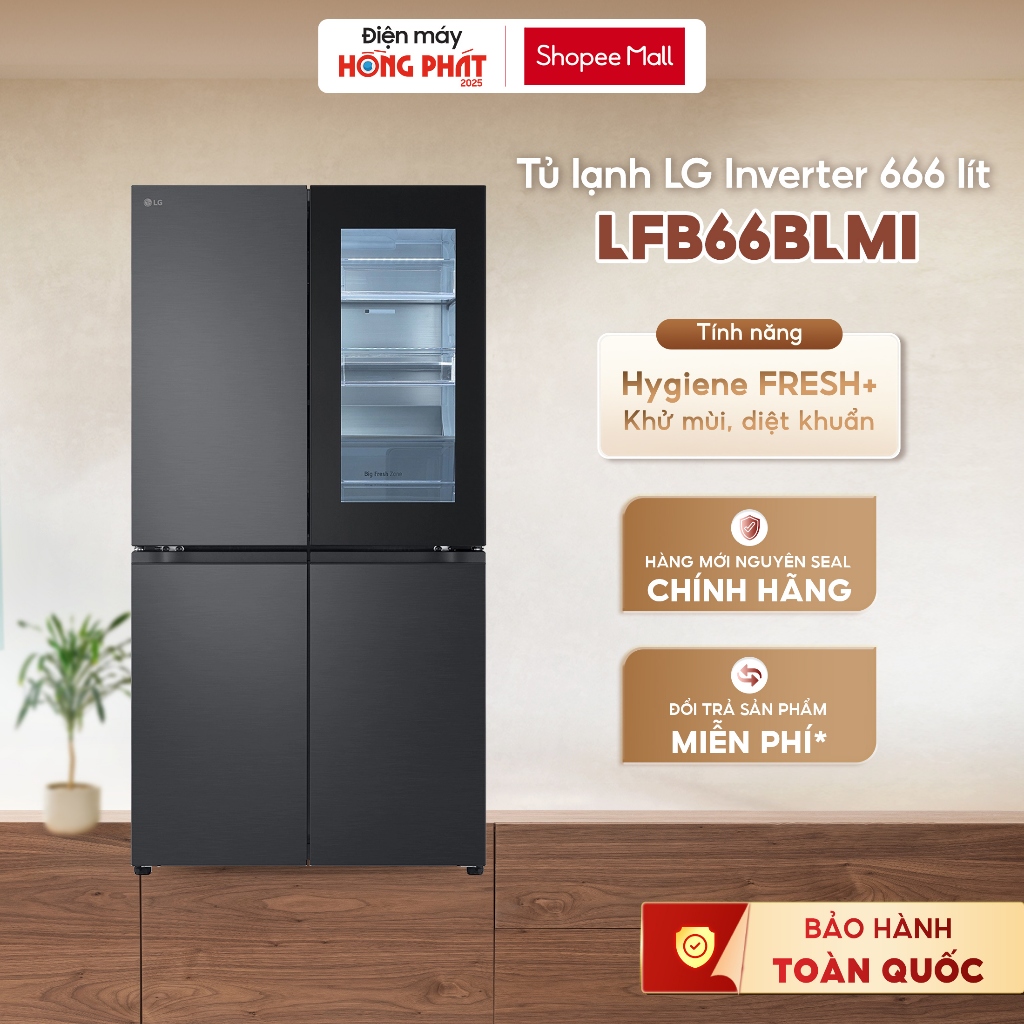 Tủ Lạnh LG Multi Door InstaView 666L LFB66BLMI Màu Đen [FREESHIP HCM]
