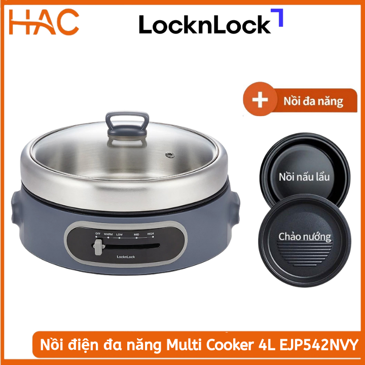 Nồi điện đa năng nướng lẩu LocknLock Multi Cooker 4L EJP542NVY