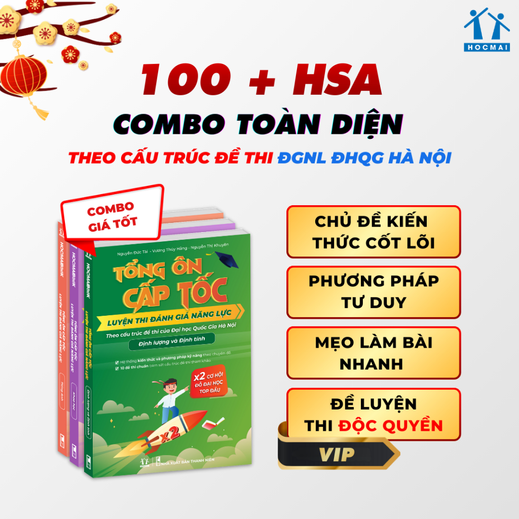 [HSA 2026] Sách Tổng ôn cấp tốc luyện thi Đánh giá năng lực - ĐHQG HN - HOCMAI