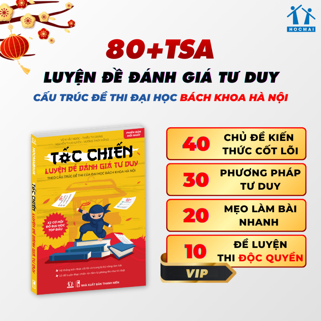 [TSA 2026] Sách Tốc chiến luyện đề Đánh giá tư duy Đại học Bách Khoa Hà Nội - Dành cho 2k8 - HOCMAI