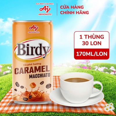 [CHÍNH HÃNG] Thùng 30 lon Cà phê Birdy® hương Caramel Macchiato - 170ml/lon