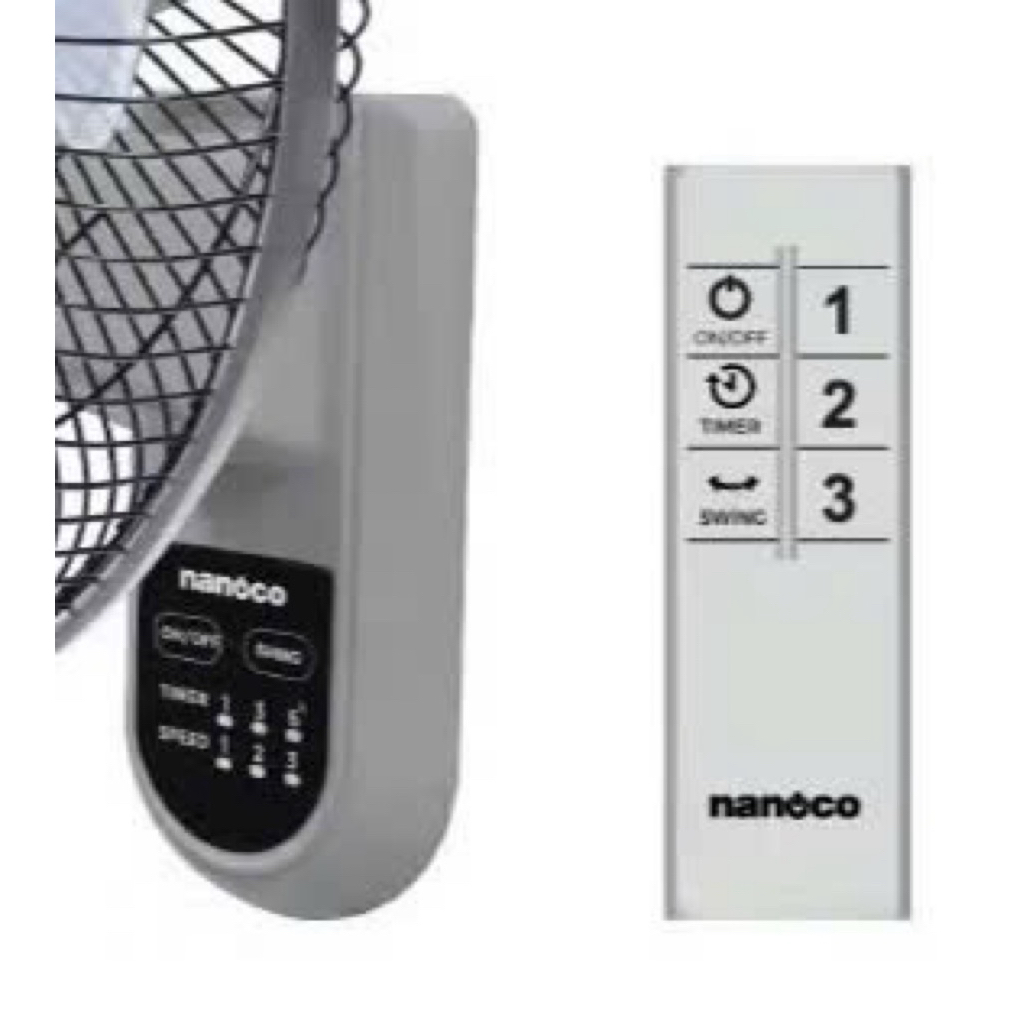 Remote Quạt nanoco mã NWF1612RC, NLF1624RC, NWF1615RC,NOF1651RC,NWF1219RC thay thế kiểu dáng cũ