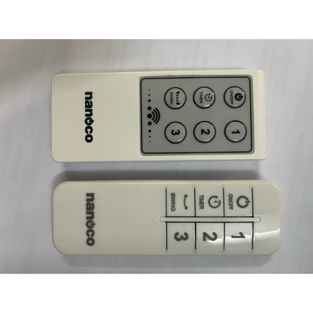 Remote Quạt nanoco mã NWF1612R/NLF1624/NWF1615/NOF1651/NWF1219RC