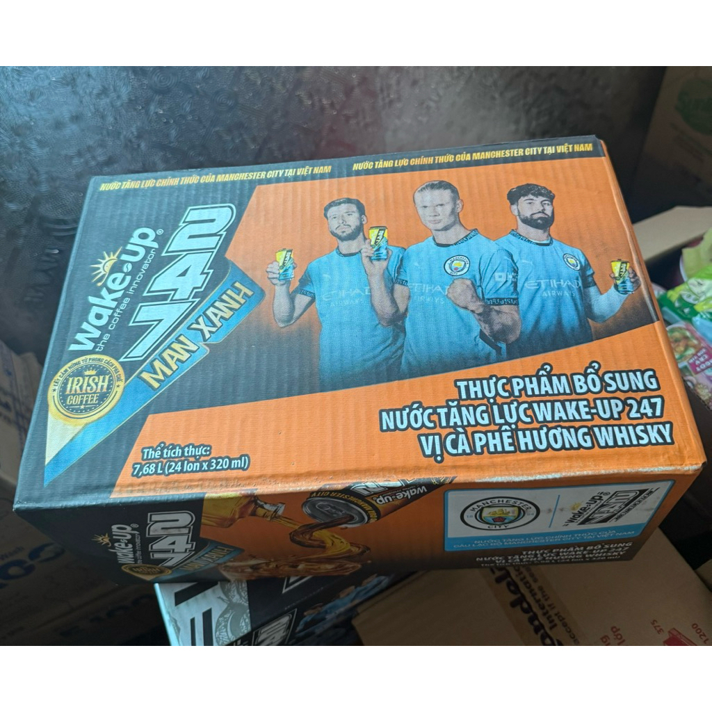 Thùng 24 Lon Tăng Lực Cafe 247 Hương Whisky x 320ml
