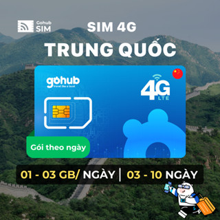SIM Trung Quốc 4G - Gói theo ngày (03 - 10 ngày) - Gohub tặng kèm que chọc SIM
