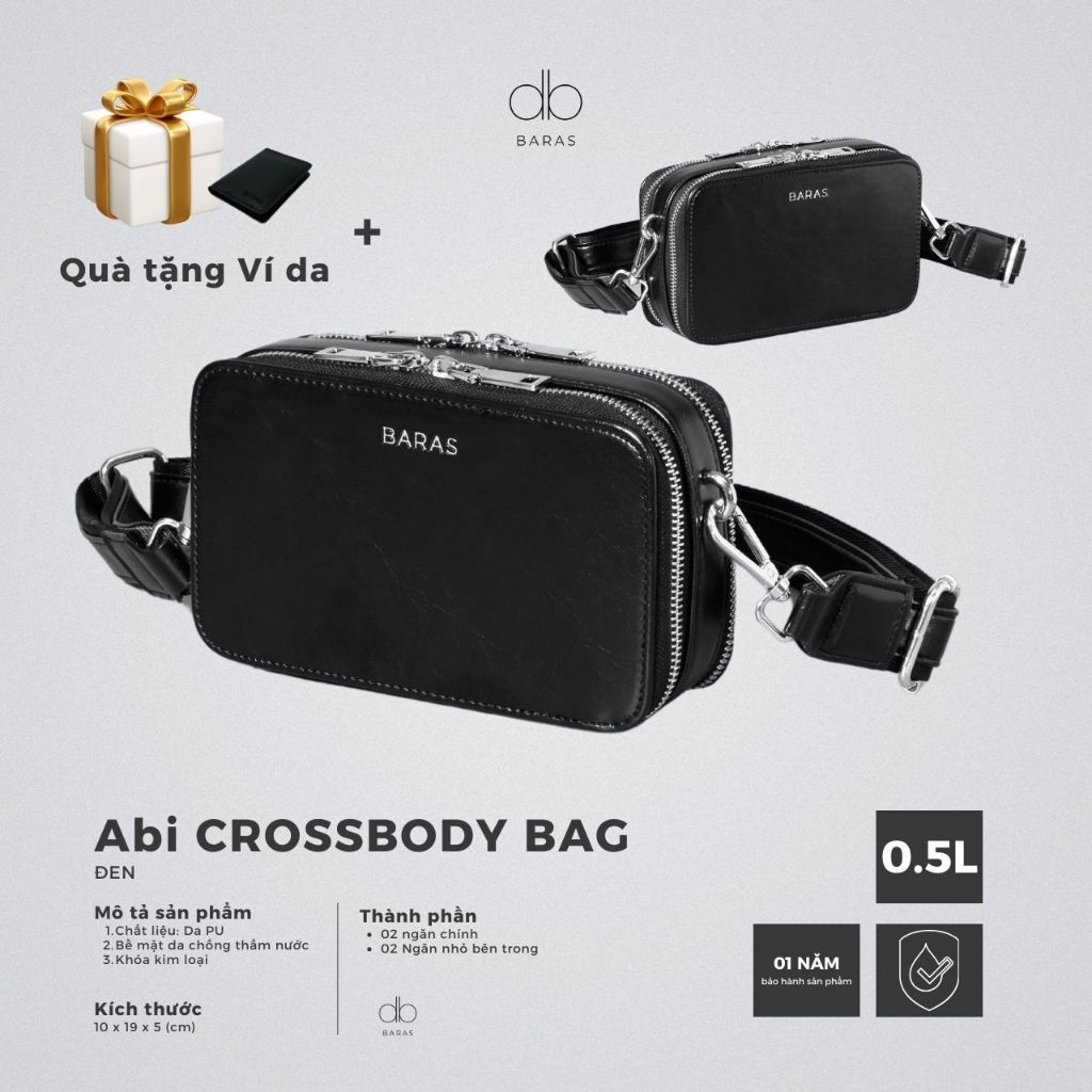 Túi đeo chéo da nam nữ - Abi Mini Bag - BARAS VIETNAM - Túi đeo chéo thời trang