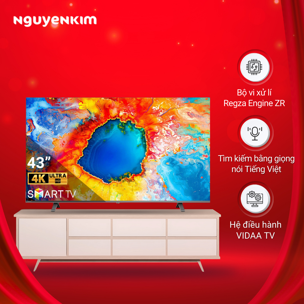 Smart Tivi QLED Toshiba 4K 43 inch 43M450NP