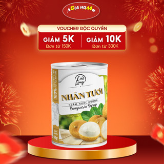 Nhãn Tươi Ngâm Nước Đường Cát Long Đóng Lon 565g – ASIA HOME Chính Hãng, Nhãn Vụ Mới