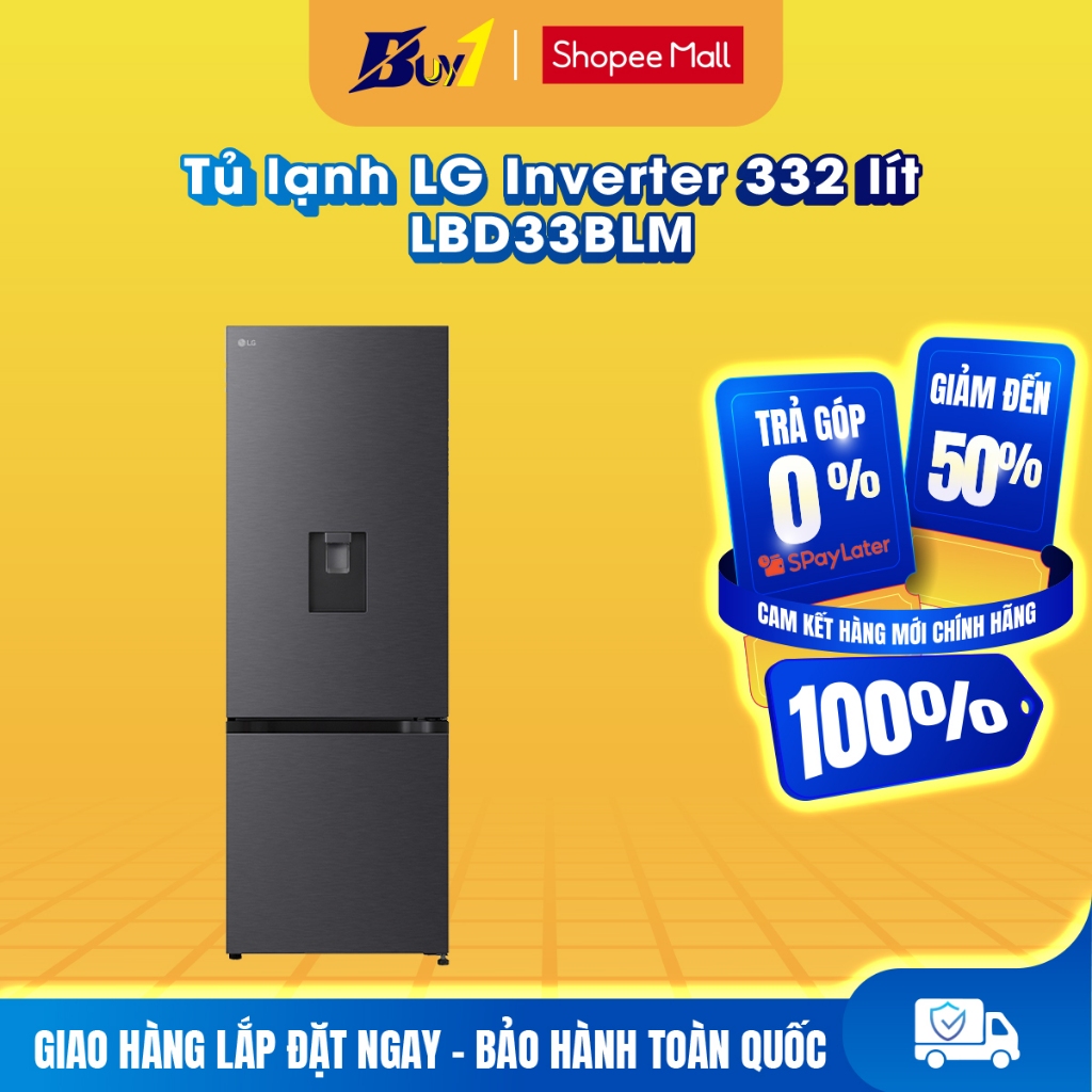 LBD33BLM - Tủ lạnh LG Inverter 332 lít LBD33BLM - Hàng chính hãng