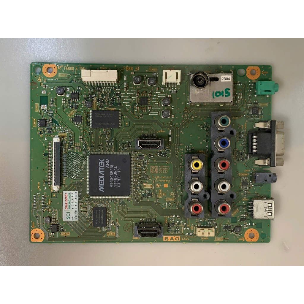 Bo main boar mạch linh kiện tivi tv Sony KLV-40BX450 nguồn, xử lý chung chính chủ khiển phím bấm mắt