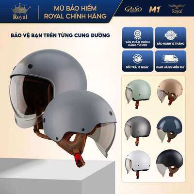 Mũ Bảo Hiểm Royal M139 (3/4) & M239 (Nửa Đầu) Kính Âm - Size M L XL XXL - Đạt Chuẩn - Chính Hãng