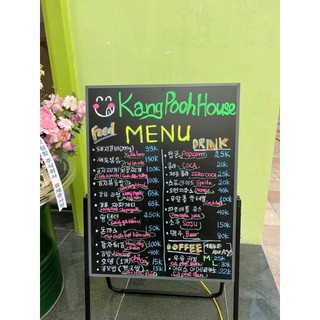 Bảng Menu đen gỗ viết bút dạ 60x80cm