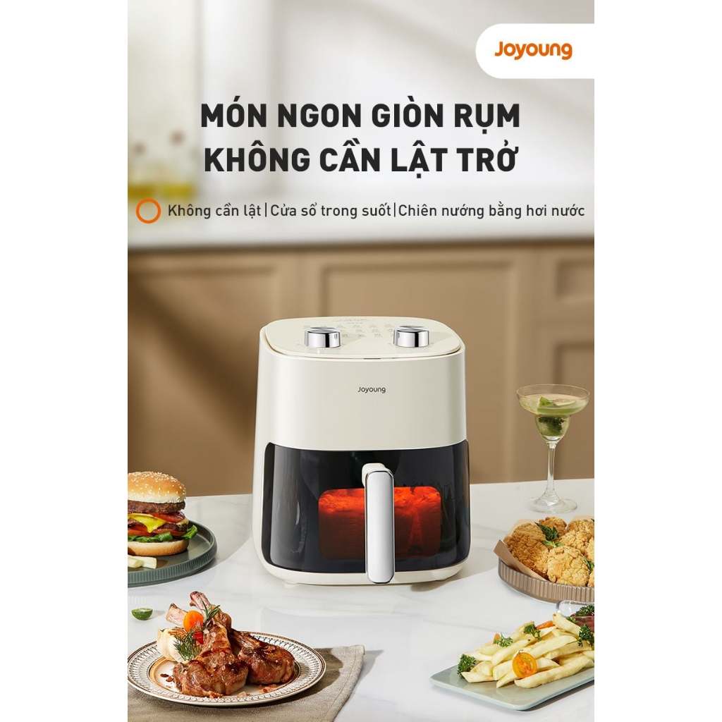 Nồi chiên không dầu Joyoung JAF-565 5L - Hệ thống nhiệt đối lưu 360 độ | BigBuy360 - bigbuy360.vn