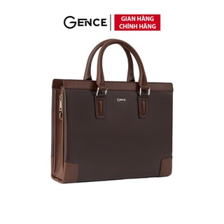 Túi Xách Da Nam Công Sở Chính Hãng GENCE GCE29 Da Bò Cao Cấp Màu Nâu