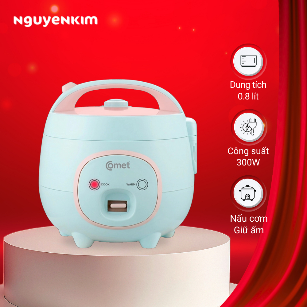 Nồi cơm điện Comet 0.8 lít CM8006 - Hàng chính hãng