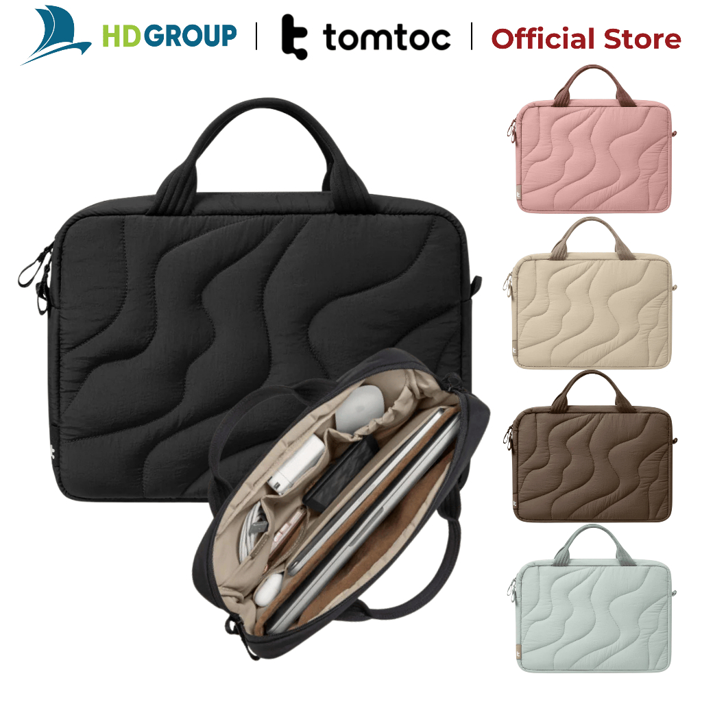 Túi xách chống sốc cho Macbook/Laptop Tomtoc-A28 Puffy chính hãng size 13/14/15/16" bảo vệ toàn diện
