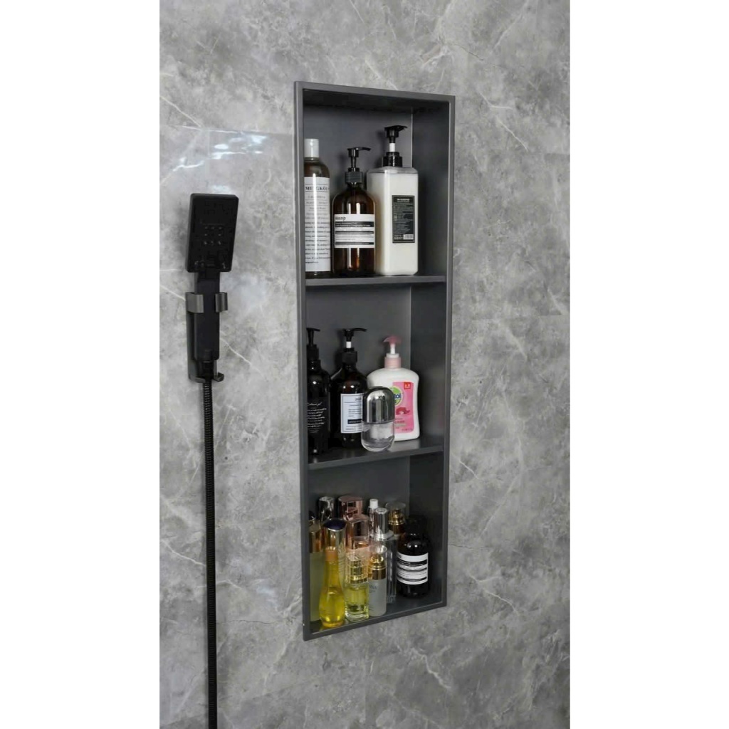 Hộc Âm Tường Nhà Tắm IWhite INOX 304 Mạ Điện PVD Không Bám Vân Tay, Kệ Âm Tường Nhà Bếp, Hốc Phòng K